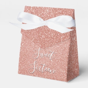 Sweet 16 Birthday Rose Gold Blush Pink Glitzer Geschenkschachtel