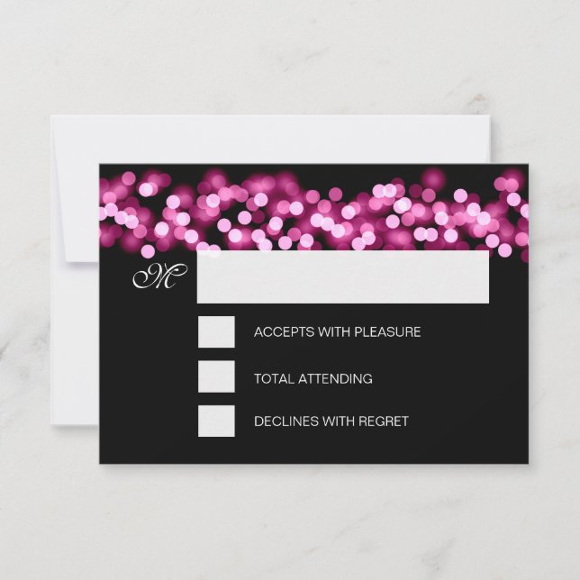 Sweet 16 Birthday UAWG Hollywood Glam Pink RSVP Karte (Vorderseite)