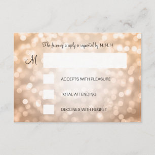 Sweet 16 Birthday UAWG Kupfer Glitzer Lights RSVP Karte