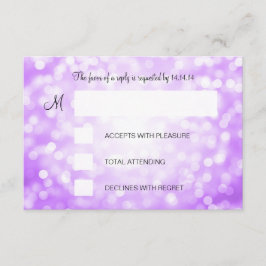 Sweet 16 Birthday UAWG Lila Glitzer Lights RSVP Karte