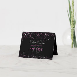 Sweet 16 Black Rose Parties scintillant Carte de r