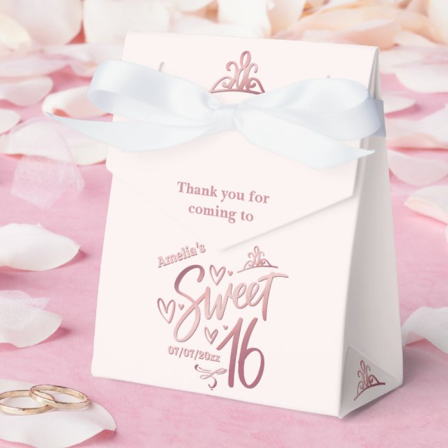 Sweet 16 blush pink geschenkschachtel (Hochzeit)