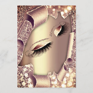 Sweet 16. Brautparty ROSE GOLD MAKEUP Einladung