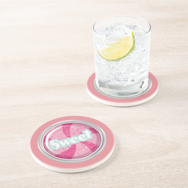 Sweet 16 Candy Design Party Coasters Getränkeuntersetzer (Seite)