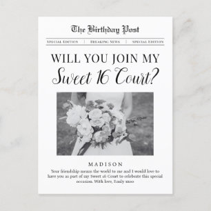 Sweet 16 Court Vorschlag Zeitung Postkarte