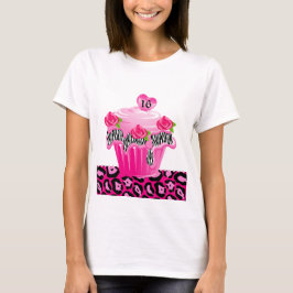 Sweet 16 Cupcake Zebra Rose Leopard Pink T-Shirt