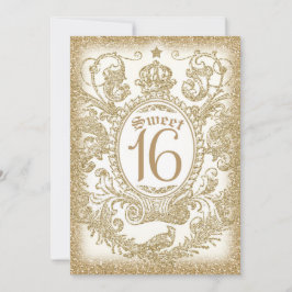 Sweet 16 einmal auf eine Zeit Elfenbein Einladung