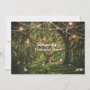 Sweet 16 Enchanted Forest Fairy Bird Fox Eichhörnc Einladung