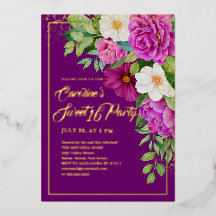 Sweet 16 farbenfrohe, blumenfarbene Wasserfarbe Li