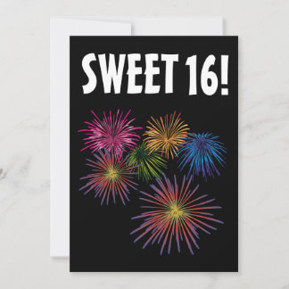 SWEET 16 FIREWORKS PARTY CUSTOM EINLADUNGEN