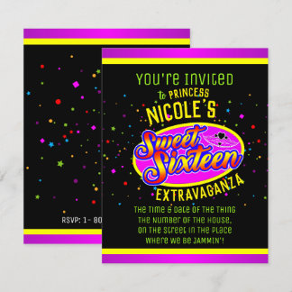 Sweet 16 Geburtstag Einladung