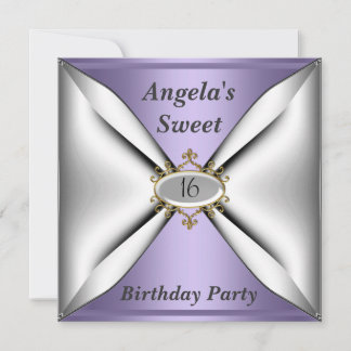 Sweet 16 Geburtstag Einladung Mauve