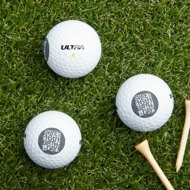 Sweet 16. Geburtstag Golfball (Insitu Gras)