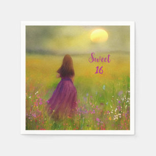Sweet 16 Geburtstag Serviette