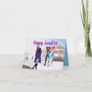 Sweet 16 Geburtstag Winter Baby Birthday Card Karte