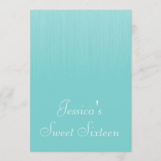 Sweet 16 Geburtstagspartei Blue Static Einladung