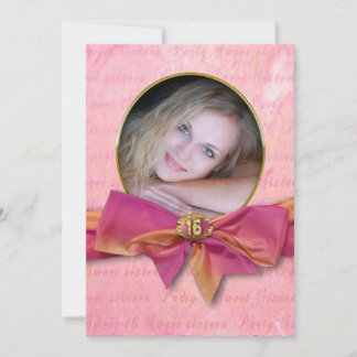 Sweet 16 Geburtstagspartei Einladung/Foto Beilage Einladung