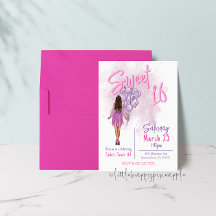 Sweet 16 Geburtstagsparty Einladung