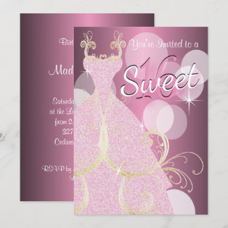 Sweet 16. Geburtstagsparty Einladung