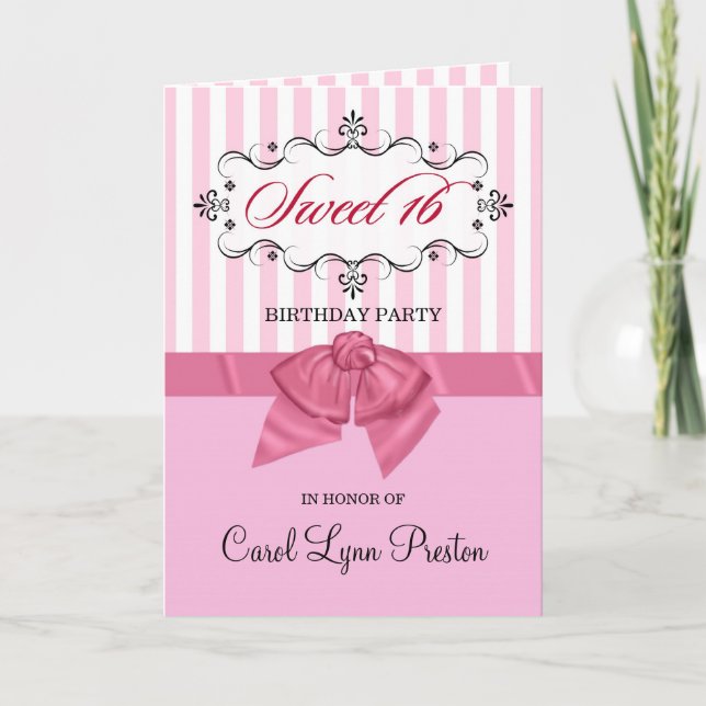 Sweet 16. Geburtstagsparty Einladungen (Vorderseite)