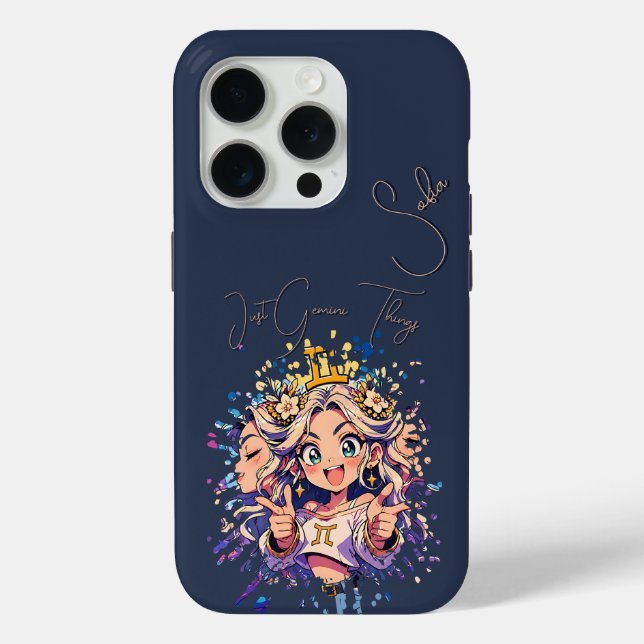 Sweet 16 Gemini Anime iPhone Case (Rückseite)