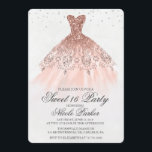 Sweet 16 Glitzer Kleid Diamond Einladung<br><div class="desc">Sweet 16 Glitzer Kleid Diamond Einladung</div>