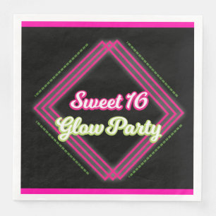 Sweet 16 Glow Party Serviette