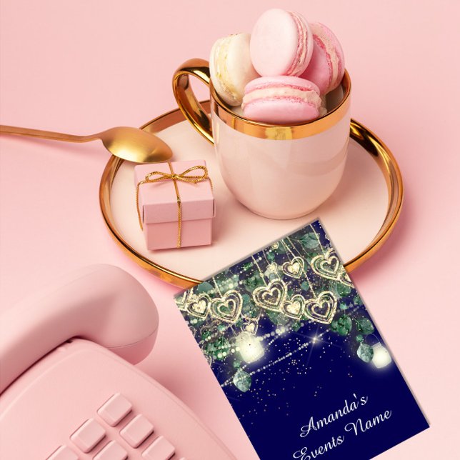 Sweet 16. Green BRIDAL Rustic Gold Blue Marine Einladung (Von Creator hochgeladen)