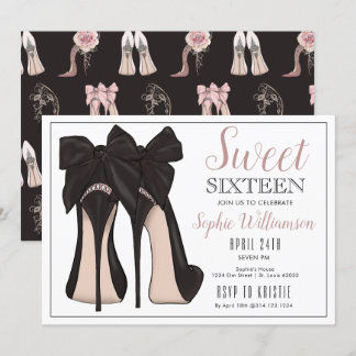 Sweet 16 High Heel Geburtstag Einladung