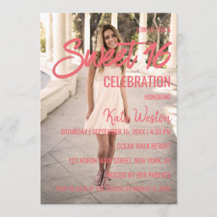 Sweet 16 Invitation Conception Modèle photo person