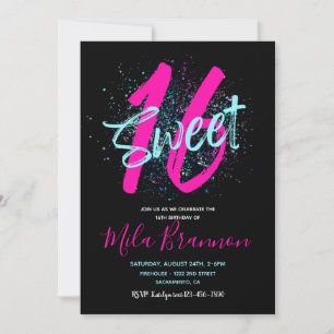 Sweet 16 Invitation Invitation du 16e anniversai