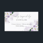 Sweet 16 Lila Aquarellfarben UAWG Umhüllung Visitenkarte<br><div class="desc">Adorable, lila Blumenkarte, 16 . Geburtstag Geburtstagsparty Response Card. Einfach mit Ihren Daten personalisieren. Bitte kontaktieren Sie mich per Chat, wenn Sie Fragen zum Kunstwerk haben oder eine Anpassung benötigen. Karo der Auflistung für weitere Elemente. BITTE BEACHTEN SIE: Für Unterstützung bei Bestellungen, Versand, Produktinformationen usw. wenden Sie sich direkt an...</div>