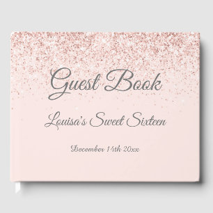 Sweet 16 Livre d'hôtes Rose Gold & Blush Pink Part