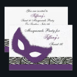 Sweet 16 Masquerade Party Einladung<br><div class="desc">eine trendige Maskierade-Party Einladung,  leicht anpassbar,  klicken Sie auf "Anpassen" für zusätzliche Optionen zum Hinzufügen,  Ändern,  Löschen,  Ändern,  Ändern,  Zurückzeichnen,  Wiederherstellen,  Text und Bilder</div>