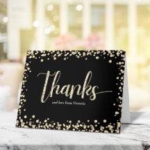 Sweet 16 Modern Gold Black Glitzer Girly Birthday