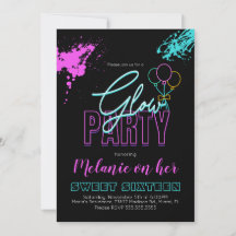 Sweet 16 Neon glühen in den dunkelfarbenen, farbig