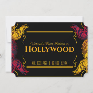 Sweet 16 old HOLLYWOOD GEBURTSTAG Einladung