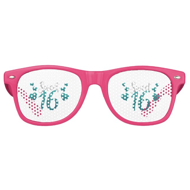 Sweet 16 Party Partybrille (Vorderseite)