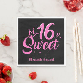 Sweet 16 Personalisiert Paper Serviette