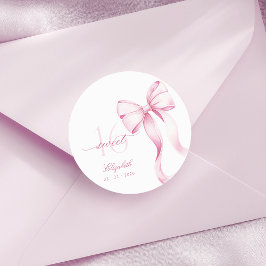 Sweet 16 Pink Bow Stickers