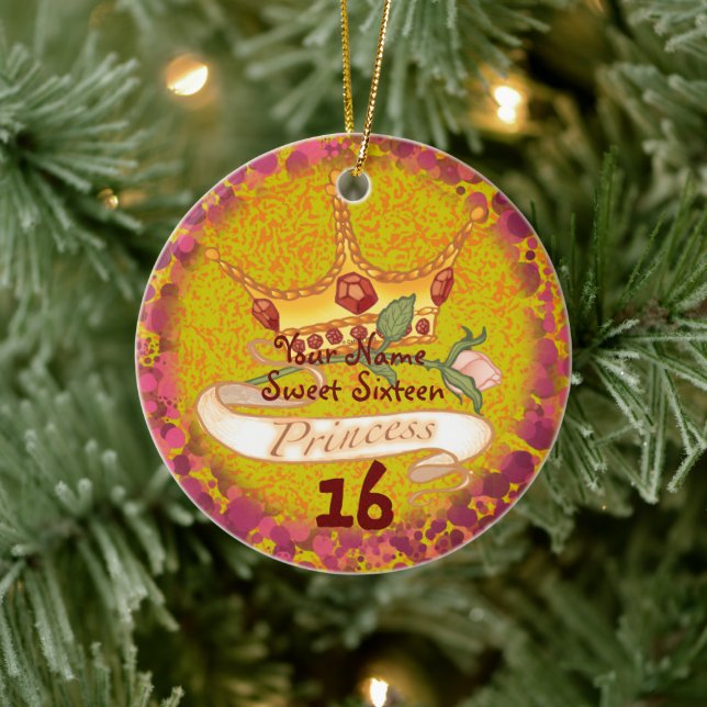 Sweet 16 Princess Anniversaire ornements personnal (Arbre)
