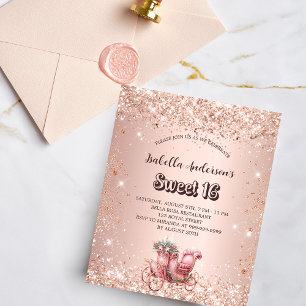 Sweet 16 Rose Gold Einladung