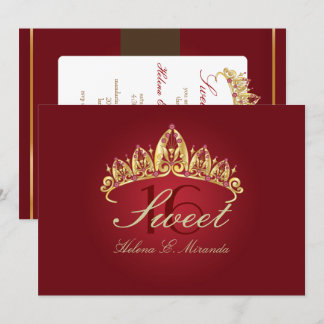 SWEET 16/RUBY TIARA Einladungen/DIY color+Schrifta Einladung