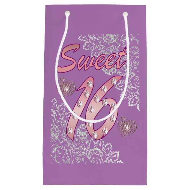 Sweet 16 sac cadeau d'anniversaire (Devant)