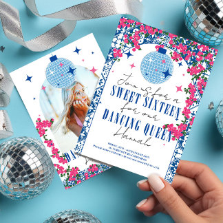 Sweet 16 Santorini Musical Bougainvillea mamma mia Einladung