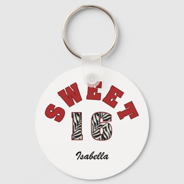 Sweet 16 Schlüsselanhänger (Vorderseite)