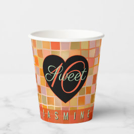 Sweet 16 Schwarz Herz Teeny Pappbecher
