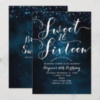 SWEET 16 Sechzehn Celestial Starry Blue Sky Party