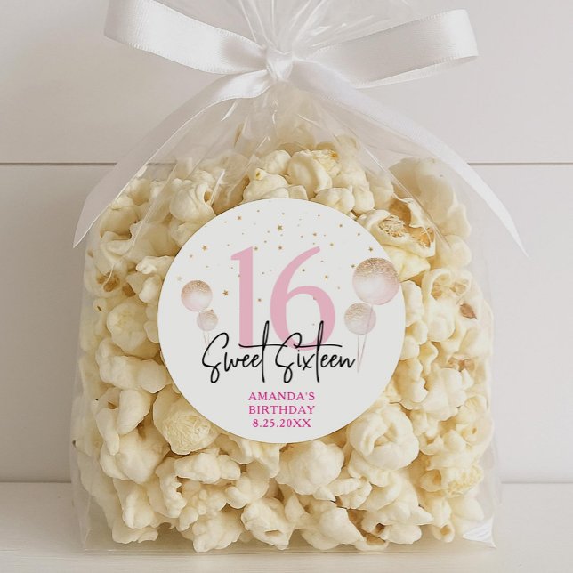 Sweet 16 Stickers Anniversaire pour Faveurs, Cadea (Créateur téléchargé)
