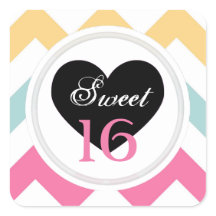 Sweet 16 Stickers: Zickzack Frühlingsfarbe